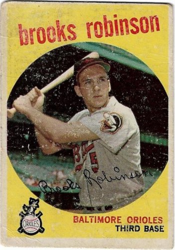1959 Topps Baseball Card #439 Brooks Robinson Baltimore Orioles Poor