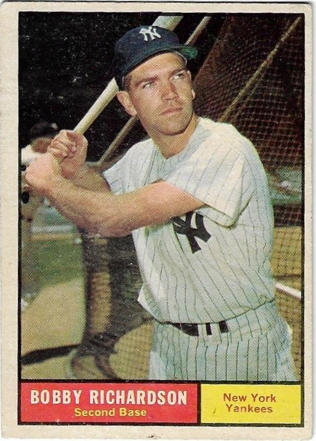 1961 Topps Baseball Card 180 Bobby Richardson New York Yankees Very Good
