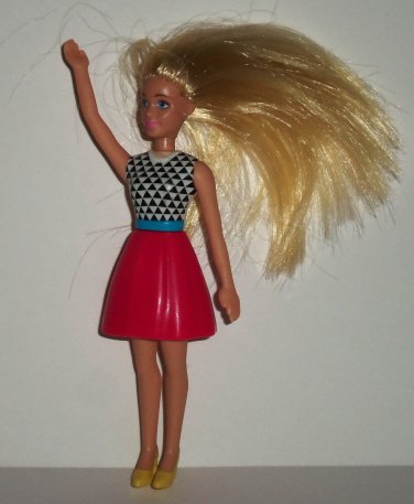 McDonald's 2017 Barbie Fashionistas Power Print Happy Meal Toy Loose Used