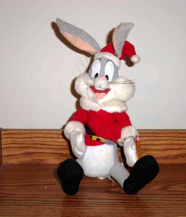 Bugs Bunny Santa Claus Russell Stover Plush Toy Loose Used