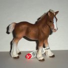 Schleich #13671 Clydesdale Foal w/ Tag 2009 PVC Plastic Toy Animal Loose Used