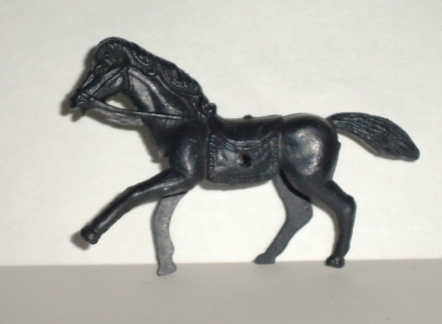 Black Horse Plastic Figure Cowboy & Indians Type Loose Used