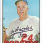 1967 Topps Baseball Card #294 Walt Alston Los Angeles Dodgers EX