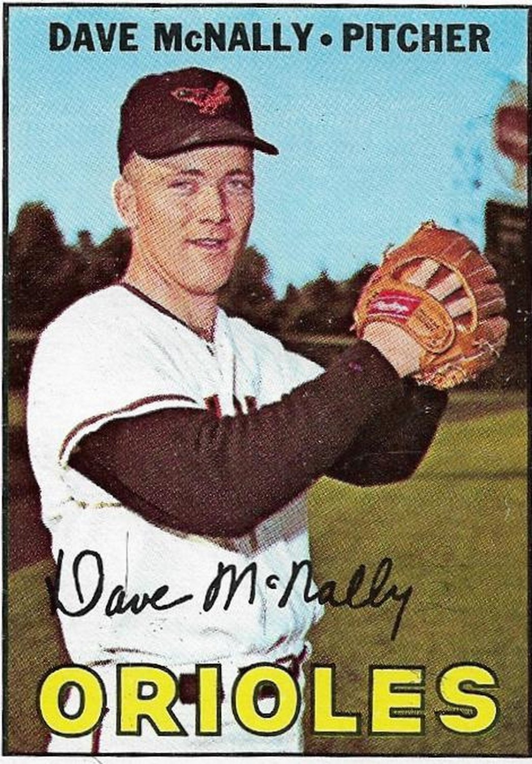 1967 Topps Baseball Card #382 Dave McNally Baltimore Orioles EX