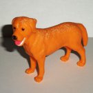Tree House Kids Yellow Labrador Orange Plastic Toy Dog Animal Loose Used