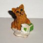 Topps 1998 PVC Cat w/ Milk Carton Toy Animal Figure Kitten Kitty Loose Used