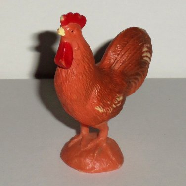 New Ray 2" Rooster Chicken Plastic Toy Animal Figure Loose Used
