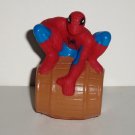 Spider-Man Sitting on a Barrel Vinyl Figure Playfully Yours 2001 Marvel Comics Loose Used