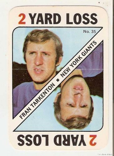 1971 Topps Football Cards Game Inserts #35 Fran Tarkenton New York Giants GD