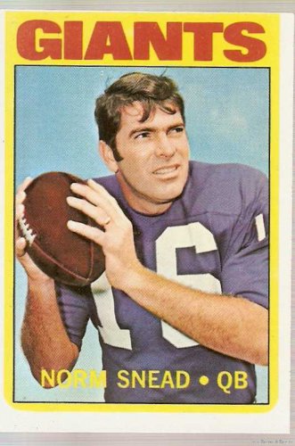 1972 Topps Football Card #118 Norm Snead New York Giants VG