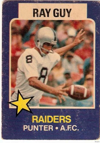 1975 Wonder Bread Football Card #20 Ray Guy Oakland Raiders GD