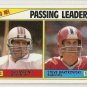 1984 Topps Football Card #202 Passing Leaders Dan Marino Steve Bartkowski NM