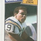 1987 Topps Football Card #347 Leslie O'Neal RC San Diego Chargers NM