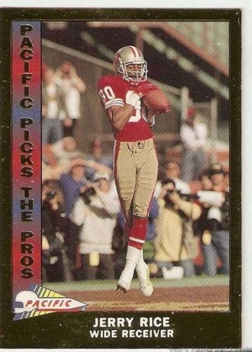 1991 Pacific Picks The Pros Gold Football Card #3 Jerry Rice San Francisco 49ers NM