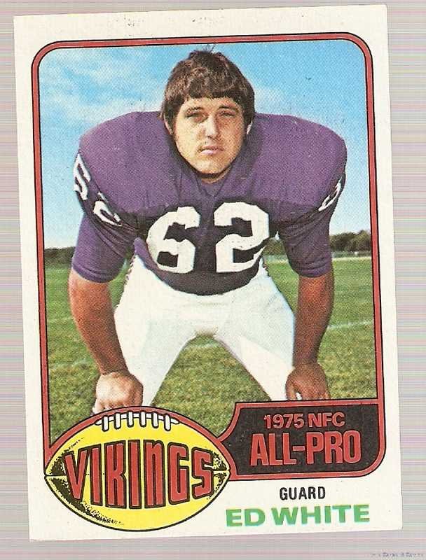 : 1976 Topps # 230 Ed White Minnesota Vikings (Football Card)  VG/EX Vikings California : Collectibles & Fine Art