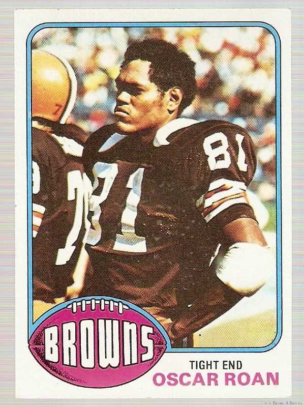 1976 Topps Football Card #256 Oscar Roan RC Cleveland Browns EX-MT