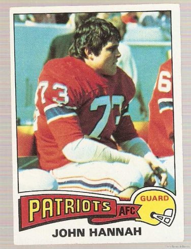 1975 Topps Football Card #318 John Hannah New England Patriots VG