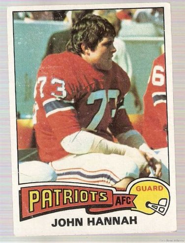 1975 Topps Football Card #318 John Hannah New England Patriots GD