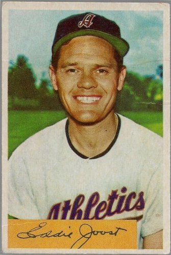 1954 Bowman Baseball Card #35 B Eddie Joost Quiz Answer 33 Philadelphia  Athletics GD
