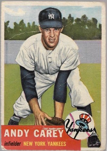 1953 Topps Baseball Card #188 Andy Carey RC New York Yankees FR