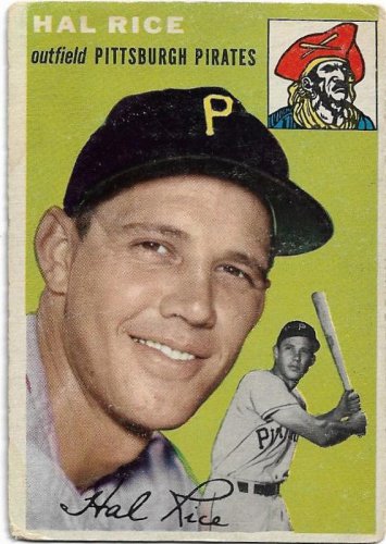 1954 Topps Baseball Card #95 Hal Rice Pittsburgh Pirates GD