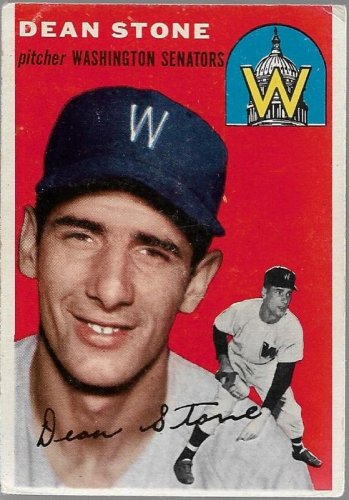 1954 Topps Baseball Card #114 Dean Stone RC Washington Senators GD