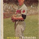1957 Topps Baseball Card #206 Willard Schmidt St. Louis Cardinals PR