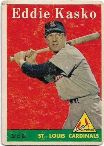 1958 Topps Baseball Card #8 A Eddie Kasko St. Louis Cardinals FR