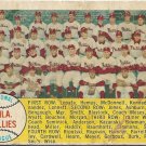 1958 Topps Baseball Card #134 Philadelphia Phillies Checklist PR