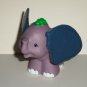 Fisher-Price Little People 2005 Touch & Feel Elephant w/ Turtle on Head & Leathery Ears Loose Used
