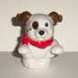 Fisher-Price Little People White Dog w/ Brown Spots Figure B4063 Mattel 2009 Loose Used