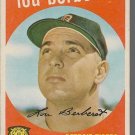 1959 Topps Baseball Card #96 Lou Berberet Detroit Tigers GD
