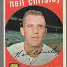 1959 Topps Baseball Card #189 Neil Chrisley Detroit Tigers GD