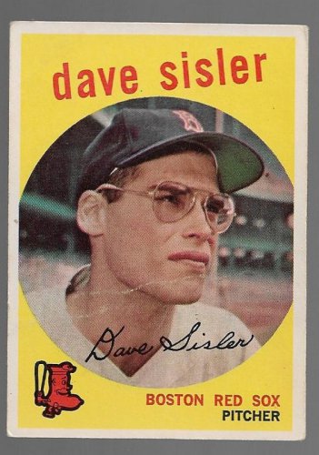 1959 Topps Baseball Card #384 Dave Sisler Boston Red Sox GD