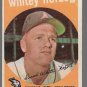 1959 Topps Baseball Card #392 Whitey Herzog Kansas City Athletics GD