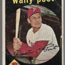 1959 Topps Baseball Card #398 Wally Post Philadelphia Phillies GD A