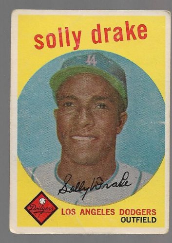 1959 Topps Baseball Card #406 Solly Drake Los Angeles Dodgers GD