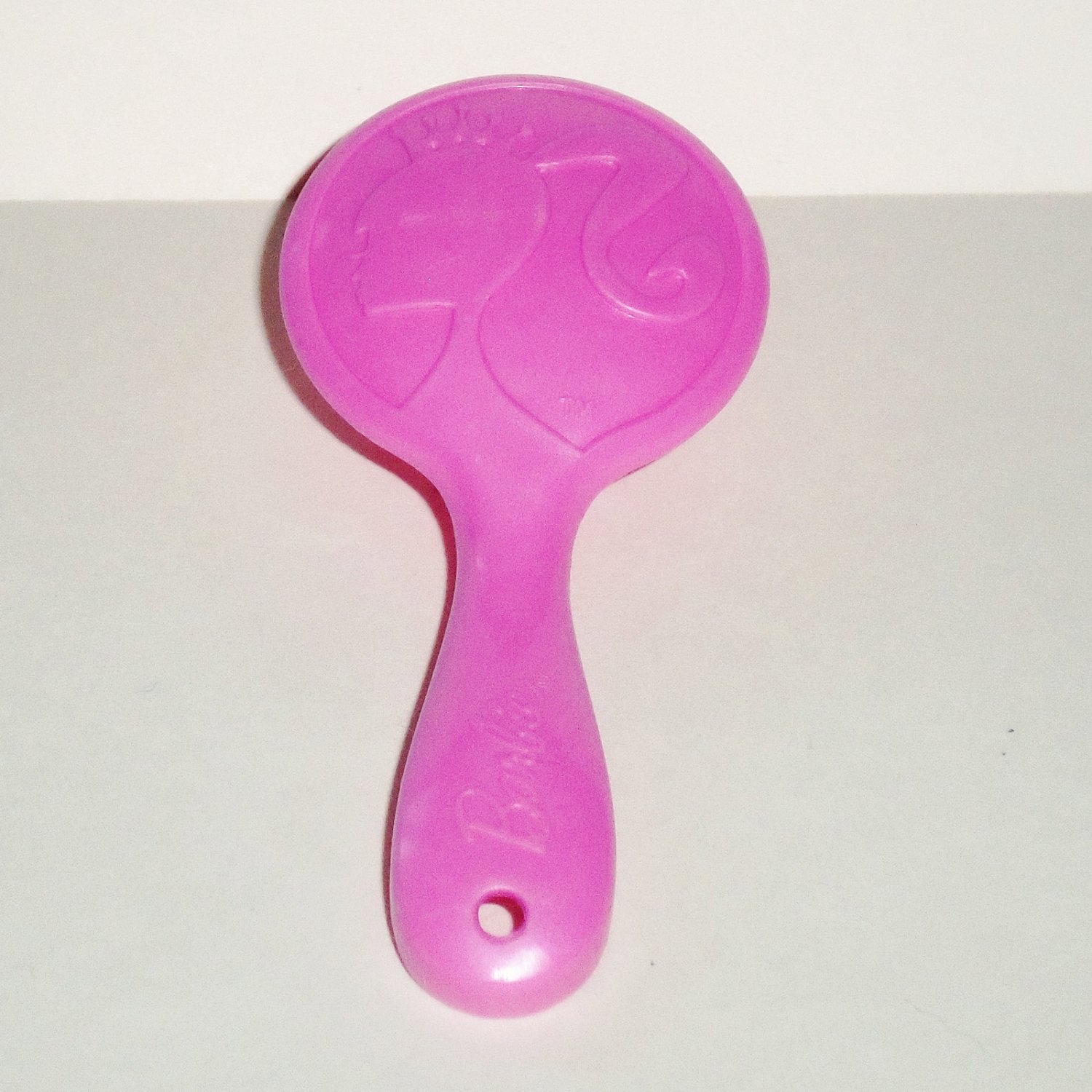 Barbie Light Pink Doll Hair Brush with Silhouette and Logo Mattel