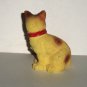 Kitty Cat Brown Yellow Toy Animal Figure Loose Used