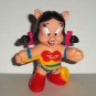 McDonald's 1991 Super Looney Tunes Petunia Pig as Wonder Woman Figure Happy Meal Toy Loose Used