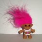 Ace Novelty 1992 Mini Treasure Troll w/ Pink Hair & Wishstone Polka Dot Swimsuit Figure Loose Used