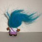 Ace Novelty 1992 Mini Treasure Troll w/ Light Blue Hair Wishstone Purple Skirt Figure Loose Used