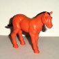 New Ray Toys 3" Orange Black Horse PVC Plastic Animal Figure Loose Used