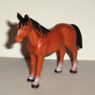 3.75" Reddish Brown & Black Horse PVC Plastic Animal Figure Loose Used