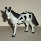 3.75" White & Black Horse PVC Plastic Animal Figure Loose Used