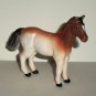 3.5" White Brown & Black Horse PVC Plastic Animal Figure Loose Used