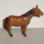 2" Brown & Black Horse PVC Plastic Animal Figure Loose Used