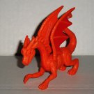 Greenbrier 3.5" Plastic Vinyl Orange Dragon Figure Loose Used