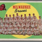 1959 Topps Baseball Card #419 Milwaukee Braves Checklist GD Writing