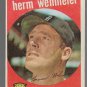 1959 Topps Baseball Card #421 Herm Wehmeier Detroit Tigers GD A